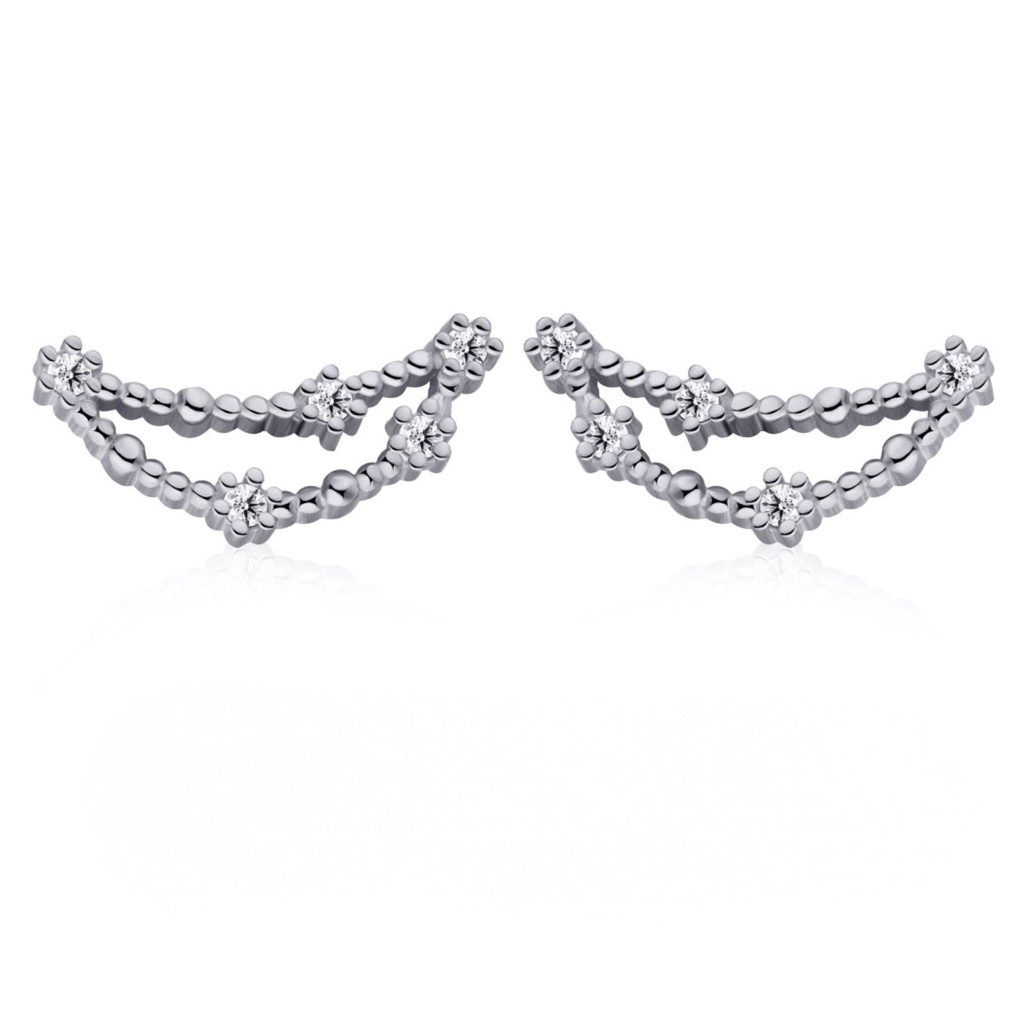 GIOVE MIO Studs Constelacion Capricornio Ag 925 en Plata 925. Plata 925 / #N/A / 3X12MM