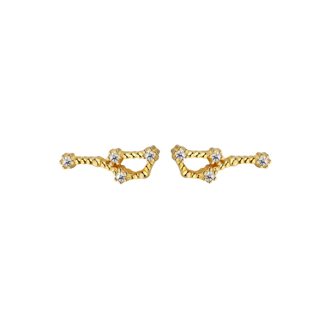 GIOVE MIO Studs Constelacion de Geminis Ag 925 Gold Plated en Plata 925 Bañada en Oro Amarillo de 18Kt. Plata 925 Bañada en Oro 18Kt / Amarillo / 11X4MM