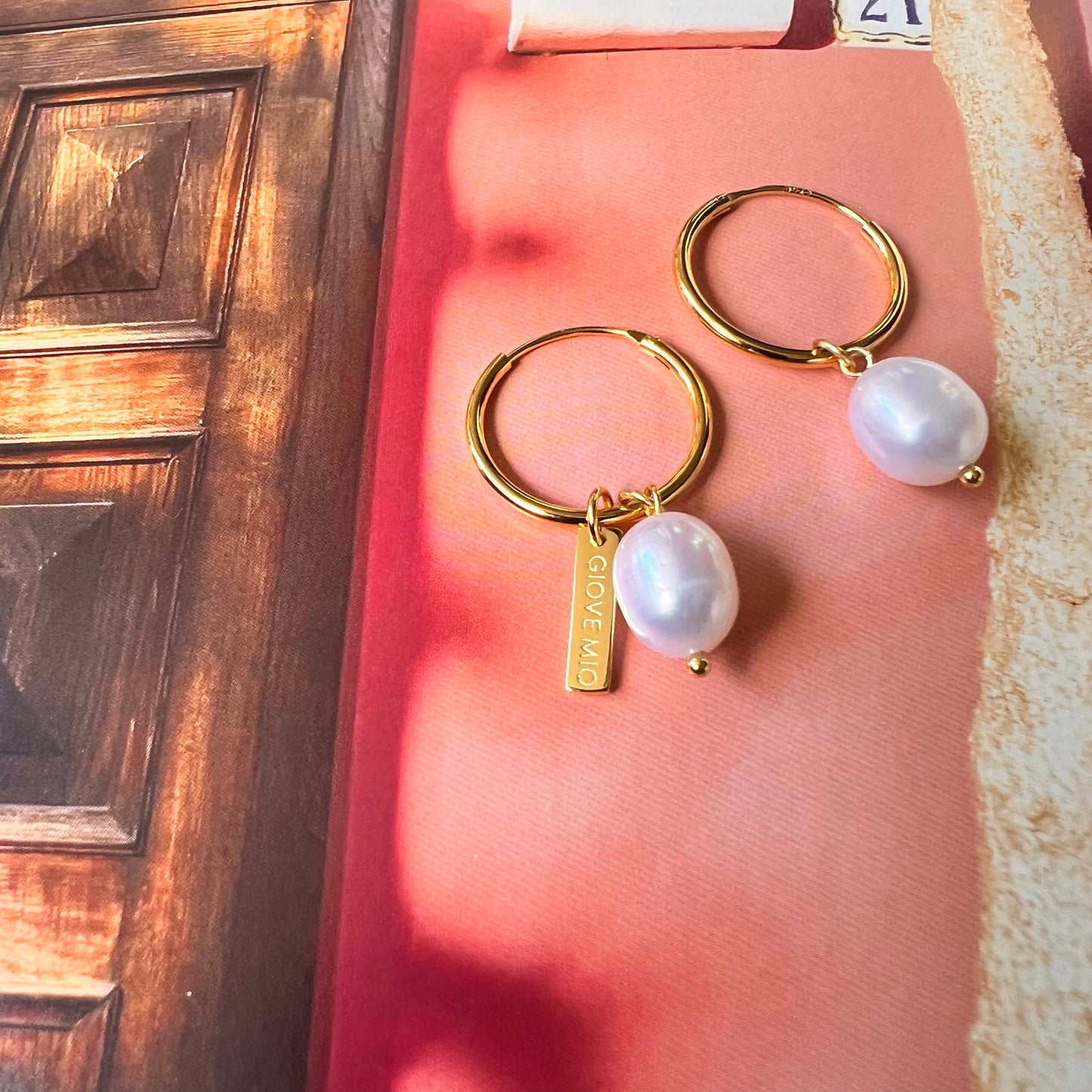 GIOVE MIO: ARETES PERLA DI MARE en Plata 925 - ¡Destaca con Estilo y Elegancia! PLATA 925 / AMARILLO