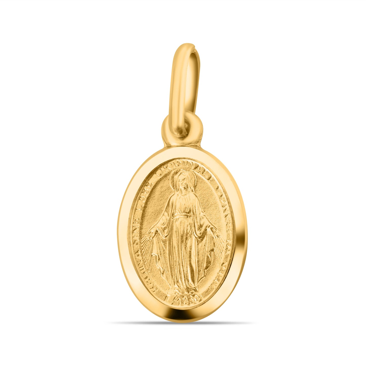 MIRACULOUS VIRGIN MEDAL PENDANT IN 18KT YELLOW GOLD