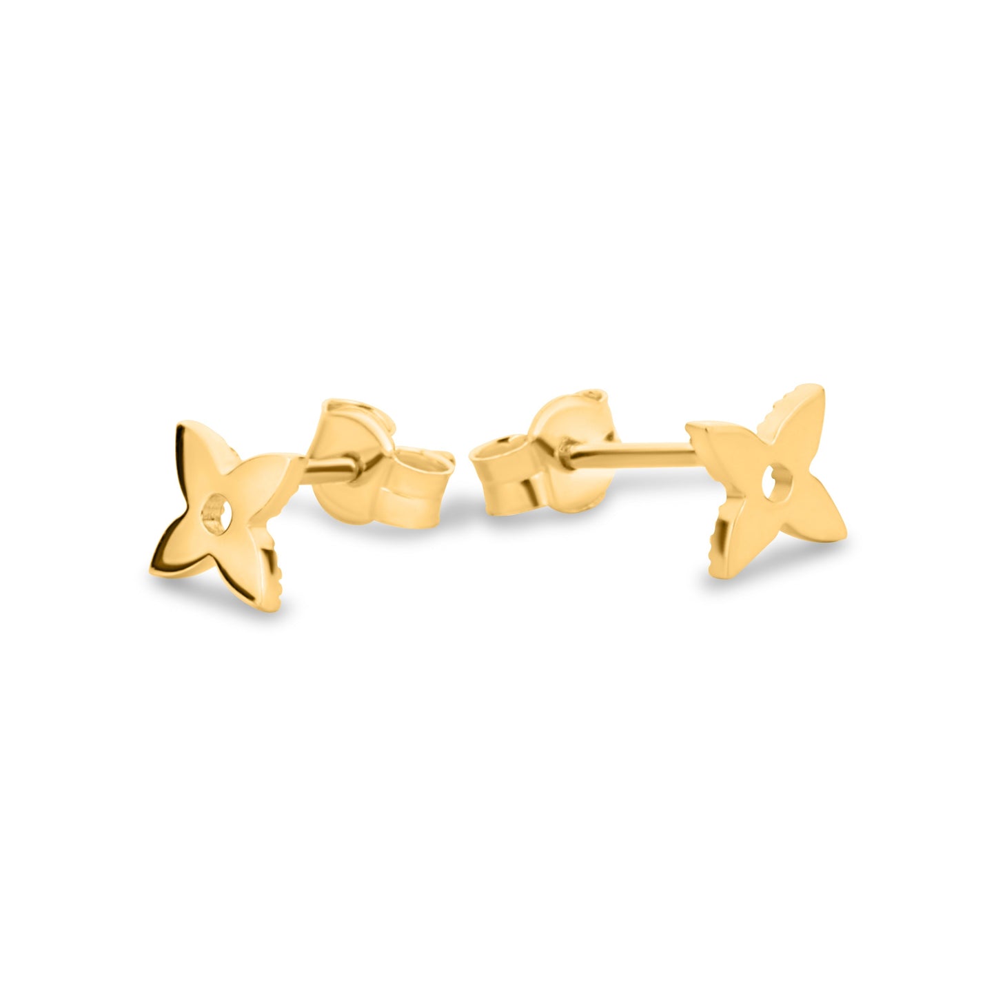 GIOVE MIO Studs de Flor en Oro Amarillo de 18Kt. Oro 14Kt / Amarillo / 5X5MM
