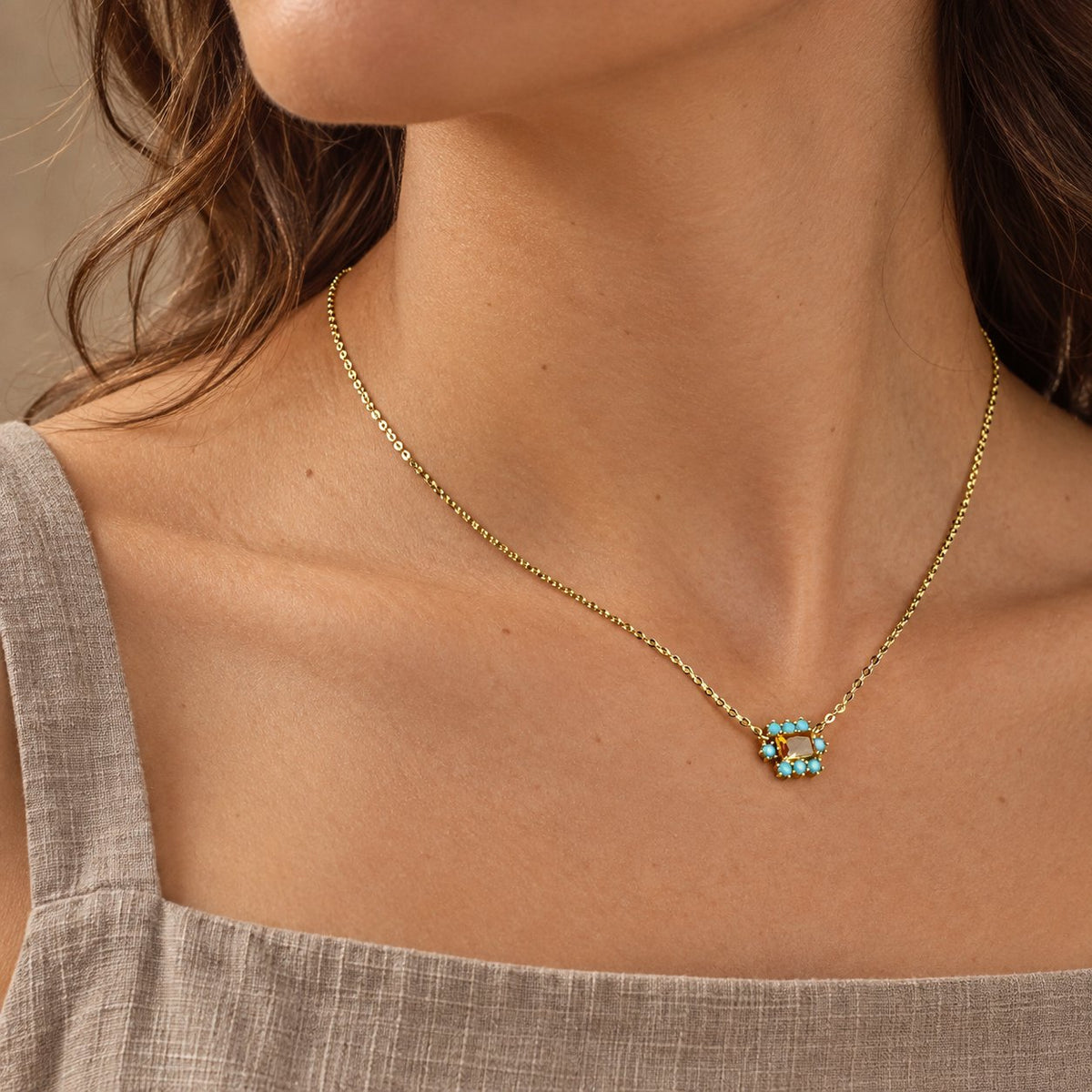 GIOVE MIO Cadena Celina Yellow en Plata 925 Bañada en Oro Amarillo de 18Kt. Plata 925 Bañada en Oro 18Kt / Amarillo / 11X9MM