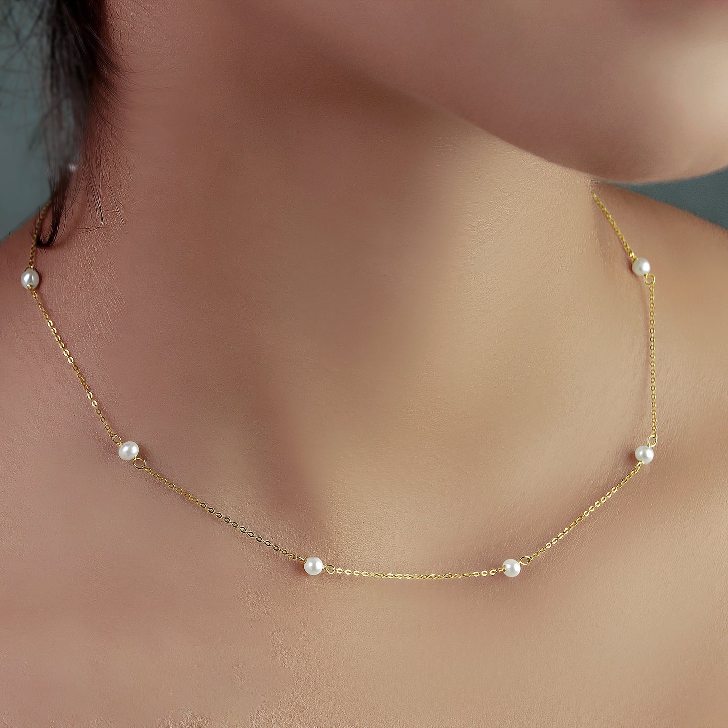 GIOVE MIO NECKLACE WITH BEADS IN 14KT YELLOW GOLD, WITH PEARL CT.