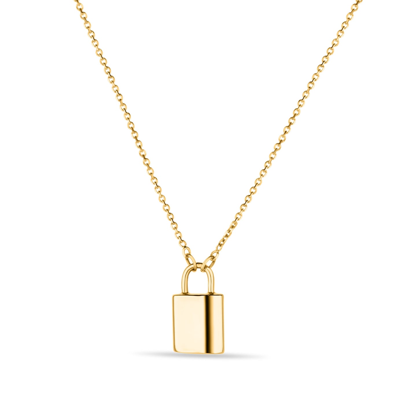 GIOVE MIO Cadena con Dije de Candado en Oro Amarillo de 14Kt. Oro 14Kt / Amarillo / 7X12MM