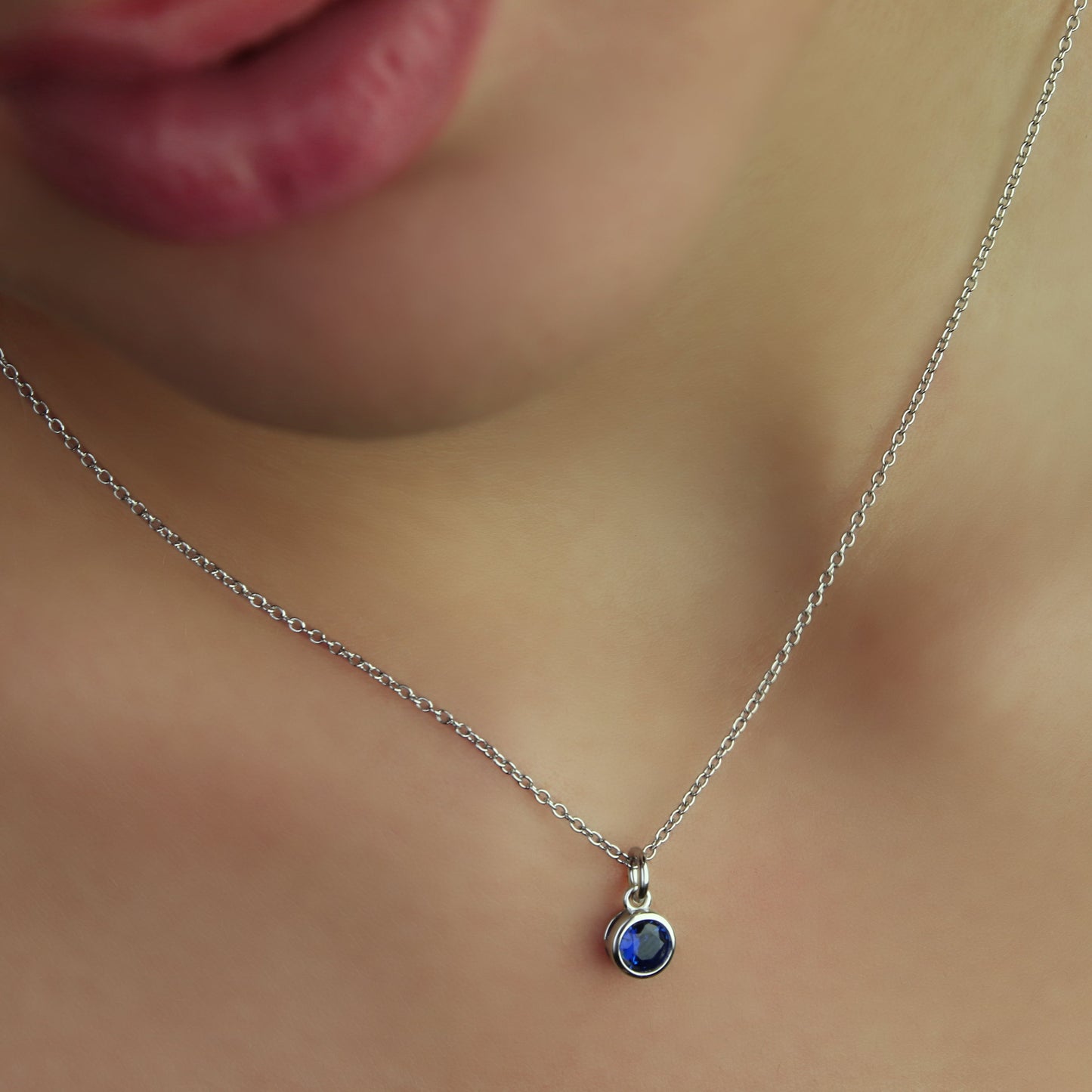 GIOVE MIO Dije de Gema en Plata 925 con Circonia Cúbica. Plata 925 / Blanco / 6MM