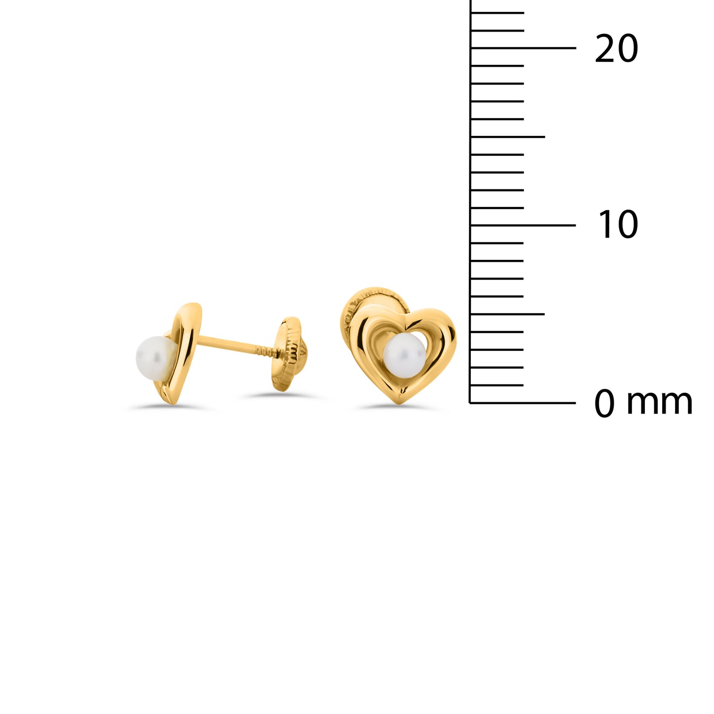 GIOVE MIO: Joyas de lujo para tu pequeña princesa. Aretes de bebé en oro amarillo de 18kt con perla y cierre de seguridad. ¡Hazla brillar desde su primer día! ORO 18KT / AMARILLO