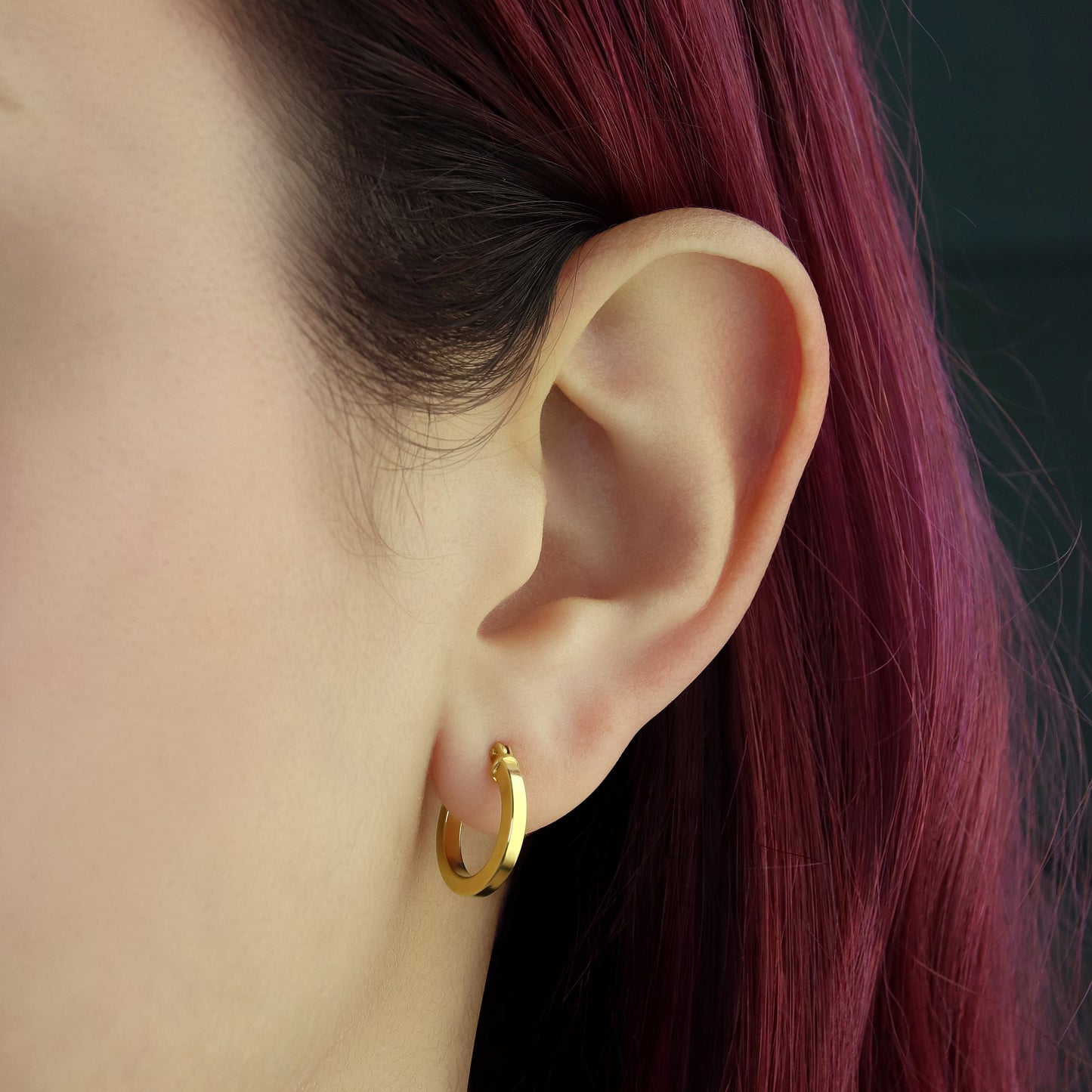 GIOVE MIO Argollas en Oro Amarillo de 18Kt. Oro 18Kt / Amarillo / 13.8MM TUB 2X2MM