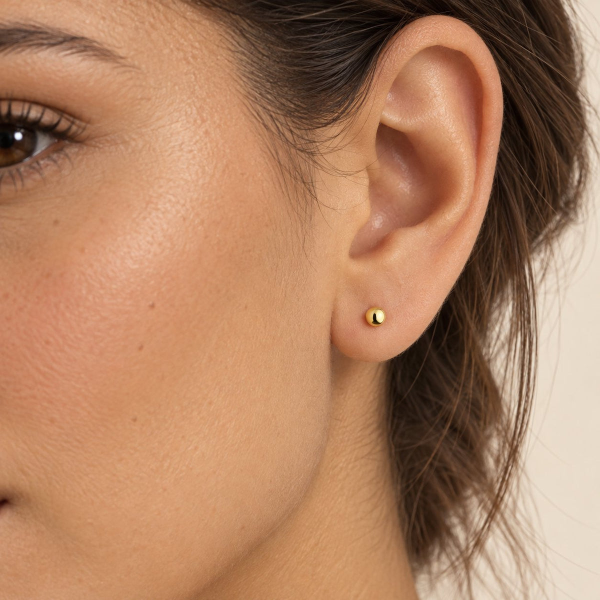 GIOVE MIO Studs de Bolita en Oro Amarillo de 18Kt. Oro 18Kt / Amarillo / 3MM