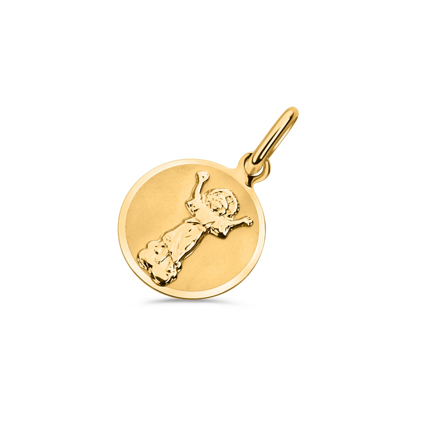 GIOVE MIO DIVINE CHILD MEDAL PENDANT IN 18KT YELLOW GOLD