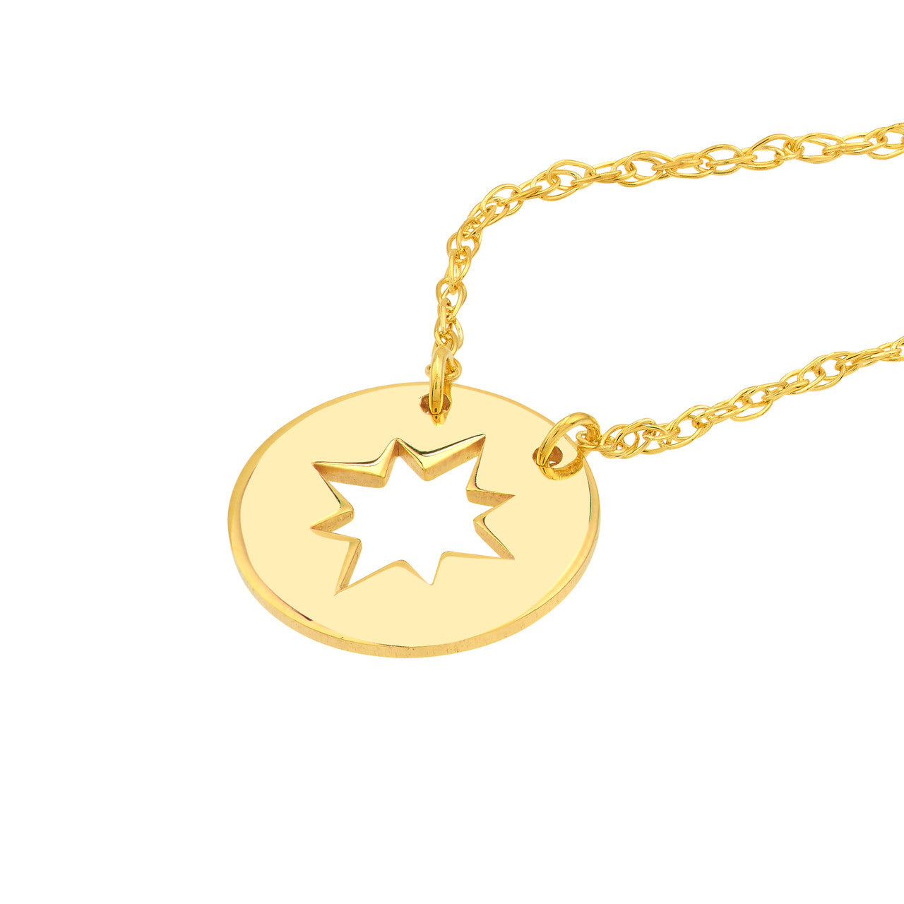 GIOVE MIO Cadena con Dije de Compás en Oro Amarillo de 14Kt. Oro 14Kt / Amarillo / 8MM