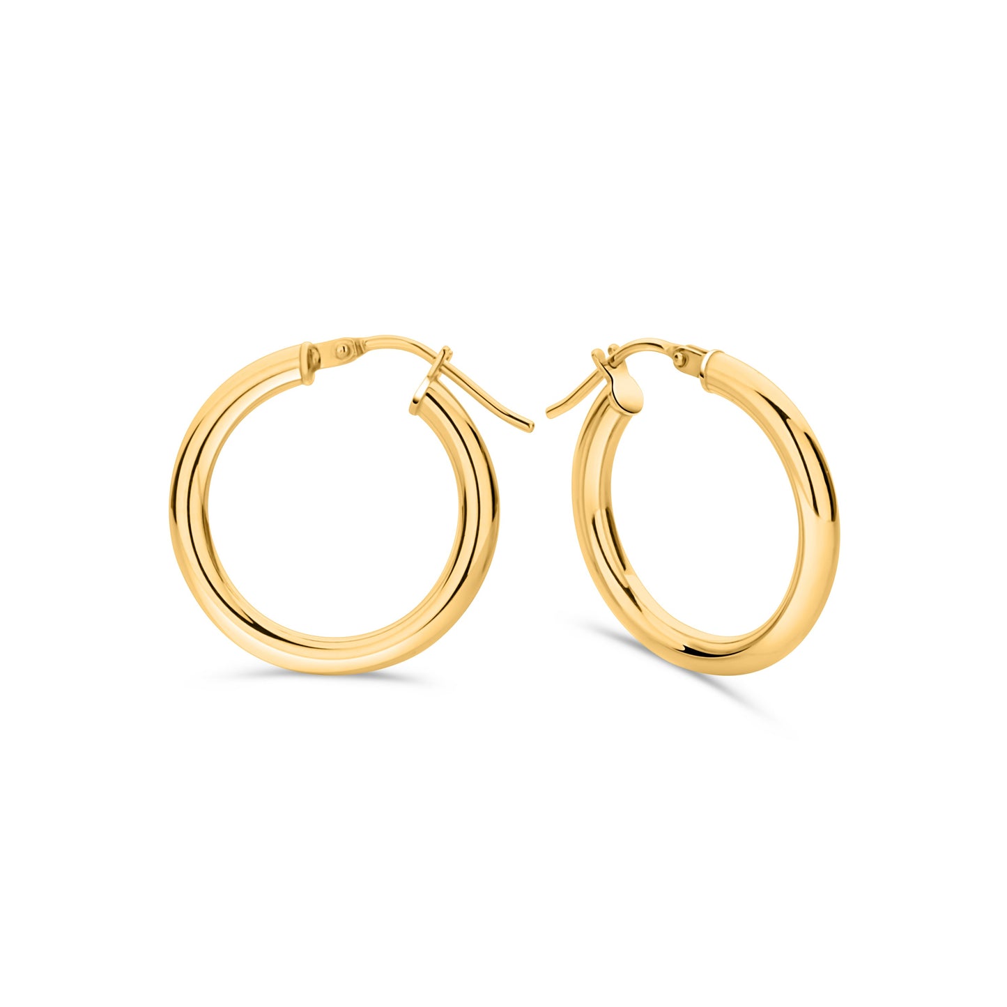 18KT YELLOW GOLD HOOP EARRINGS