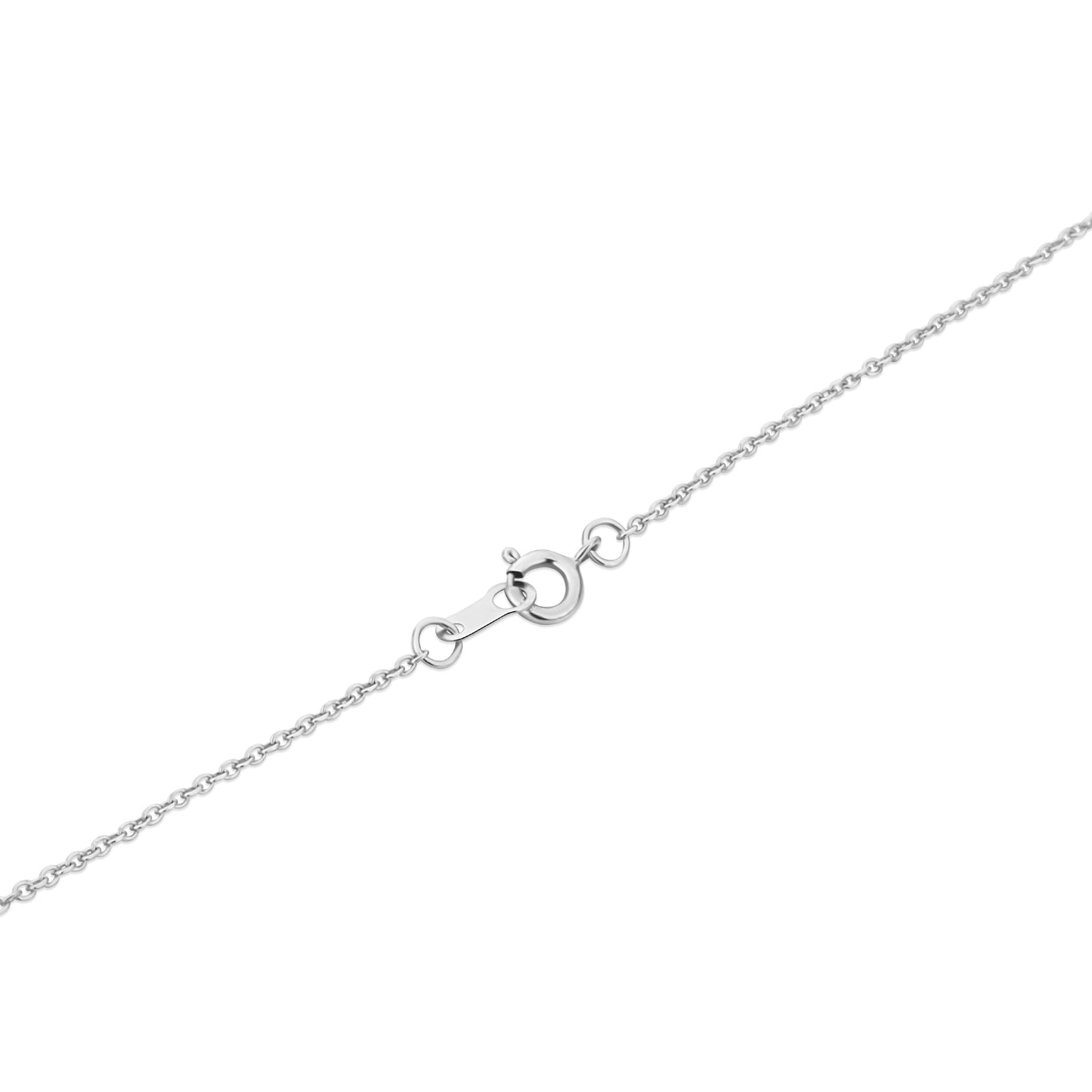 GIOVE MIO Cadena con Dije de con y Gota en Oro Blanco de 14Kt con Diamantes Naturales. Oro 14Kt / Blanco / 6.25X9MM