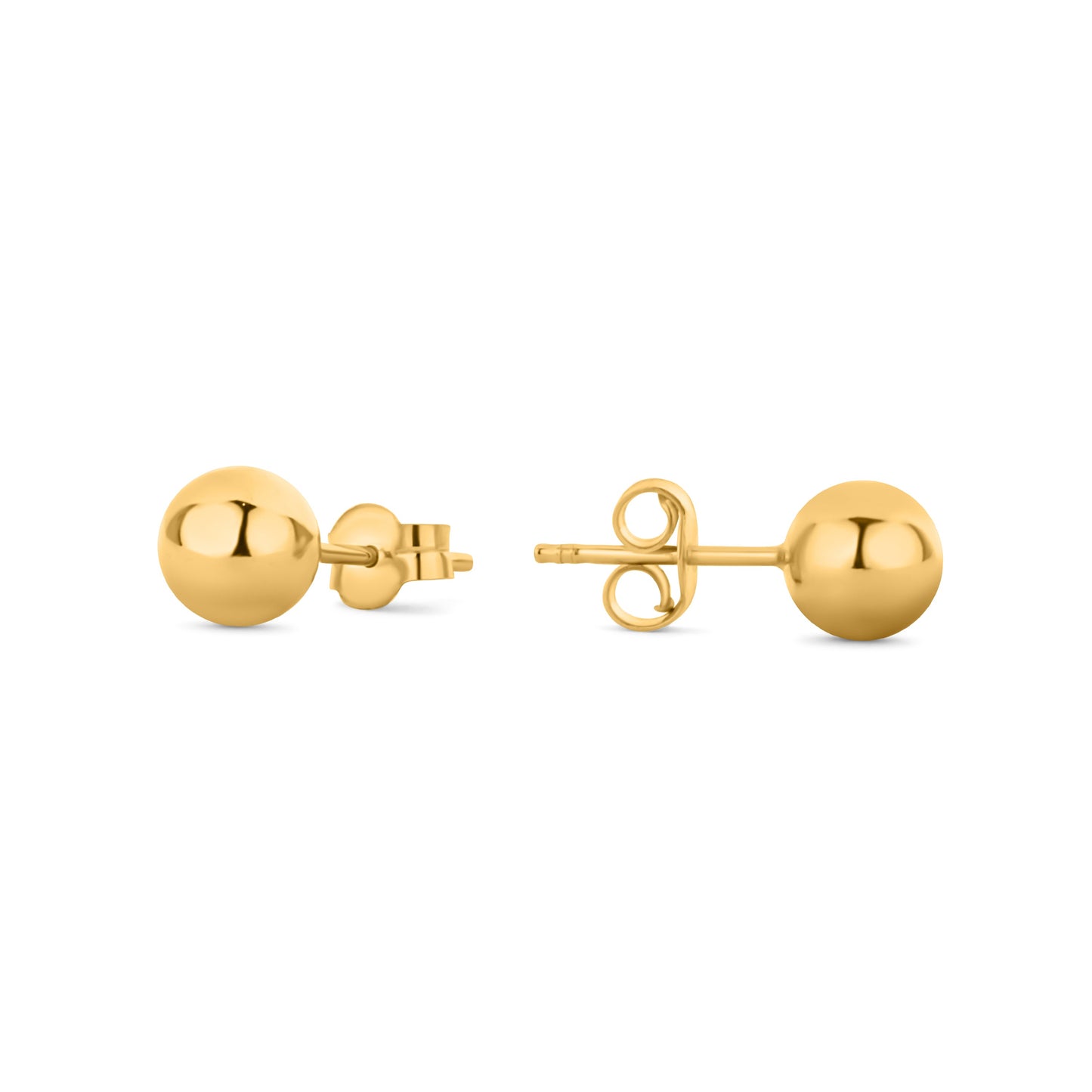 GIOVE MIO - Aretes studs en oro amarillo 14kt con cierre de mariposa: ¡Luce elegante y sofisticada con nuestros exclusivos aretes! Atrévete a brillar con estilo y calidad incomparables. ¡Añade un toque de lujo a tu look con GIOVE MIO! ORO 14KT / AMARILLO / 5.80 X 5.77 X 3.60 MM