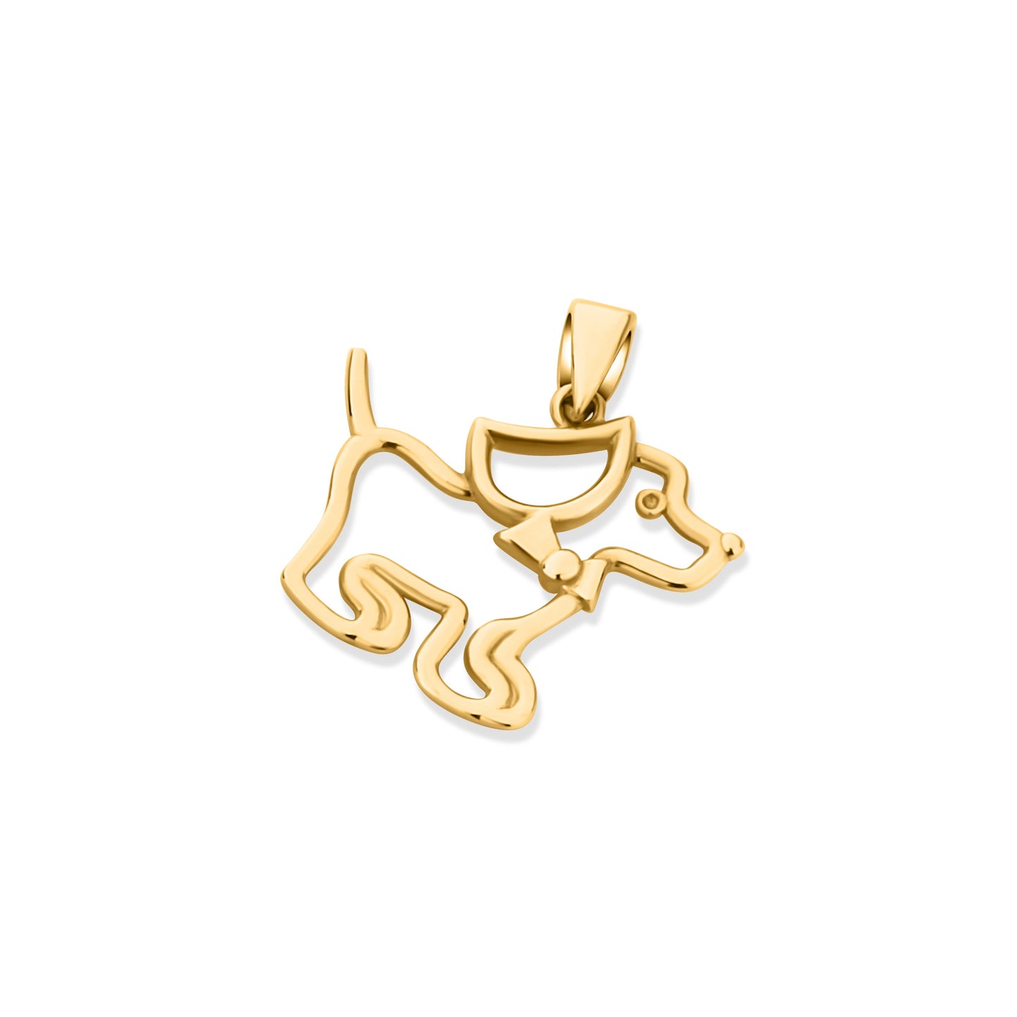 GIOVE MIO: Exclusivo dije de perrito en oro amarillo de 18kt ¡Haz brillar tu estilo con elegancia y distinción! ORO 18KT / AMARILLO / 5.80 X 5.77 X 3.60 MM
