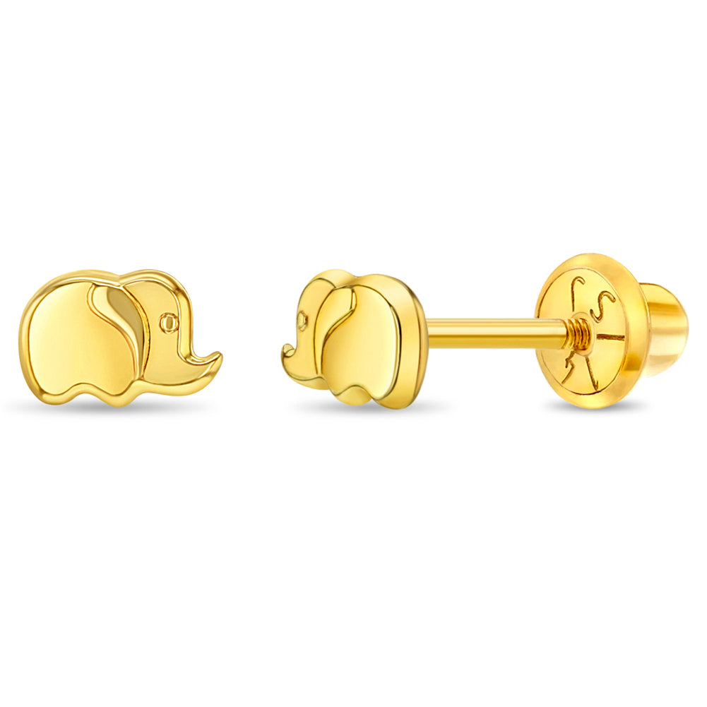 GIOVE MIO Studs de Elefantito en Oro Amarillo de 14Kt. Oro 14Kt / Amarillo / 4X5MM