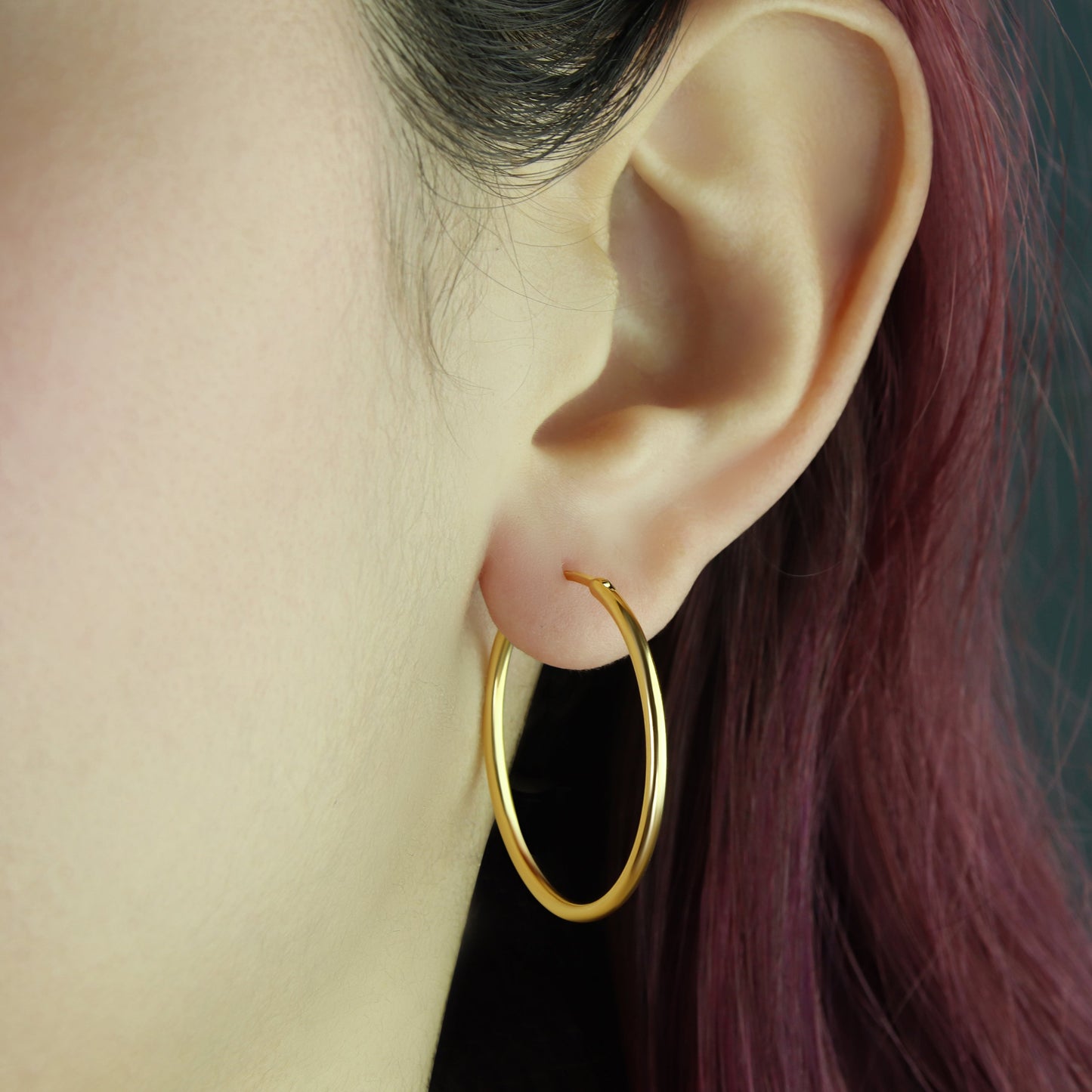 GIOVE MIO Argollas en Oro Amarillo de 18Kt. Oro 18Kt / Amarillo / 29MM TUB 1.5MM