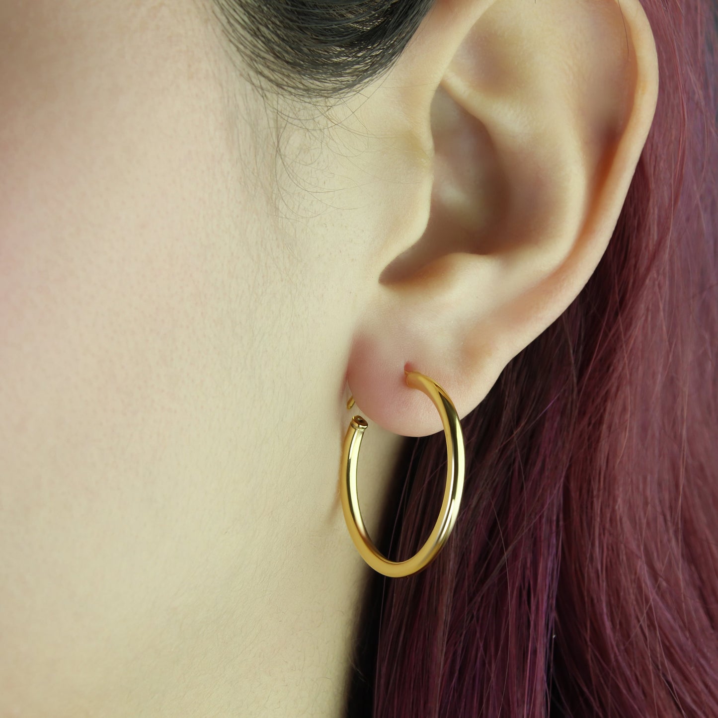 GIOVE MIO Argollas en Oro Amarillo de 18Kt. Oro 18Kt / Amarillo / 24MM TUB 2MM