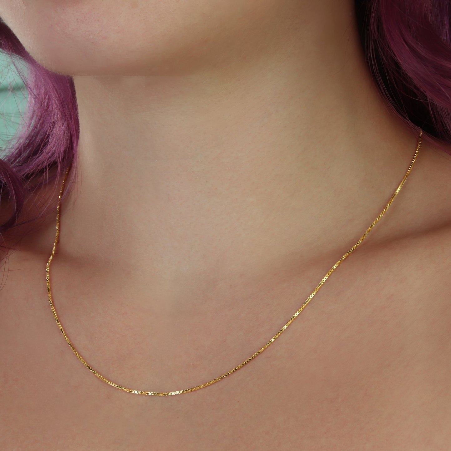 GIOVE MIO: 18kt Yellow Gold 45cm Venetian Chain Necklace - Add a touch of elegance to your style with our exclusive necklace! Get yours now and dazzle everyone with its unique and sophisticated design!