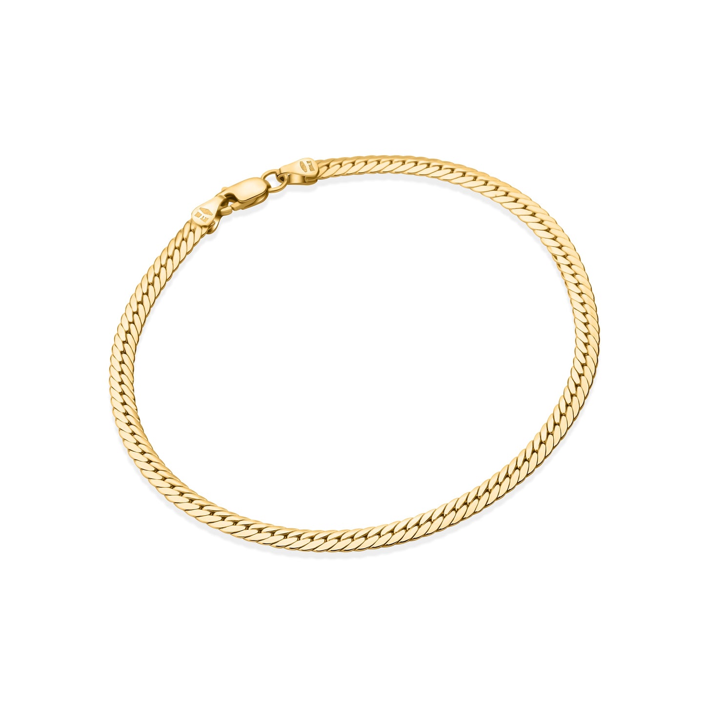 GIOVE MIO: 18kt Yellow Gold Snake Chain Bracelet - Add a touch of elegance to your look with this 19 CM bracelet! Get yours now and dazzle with style!
