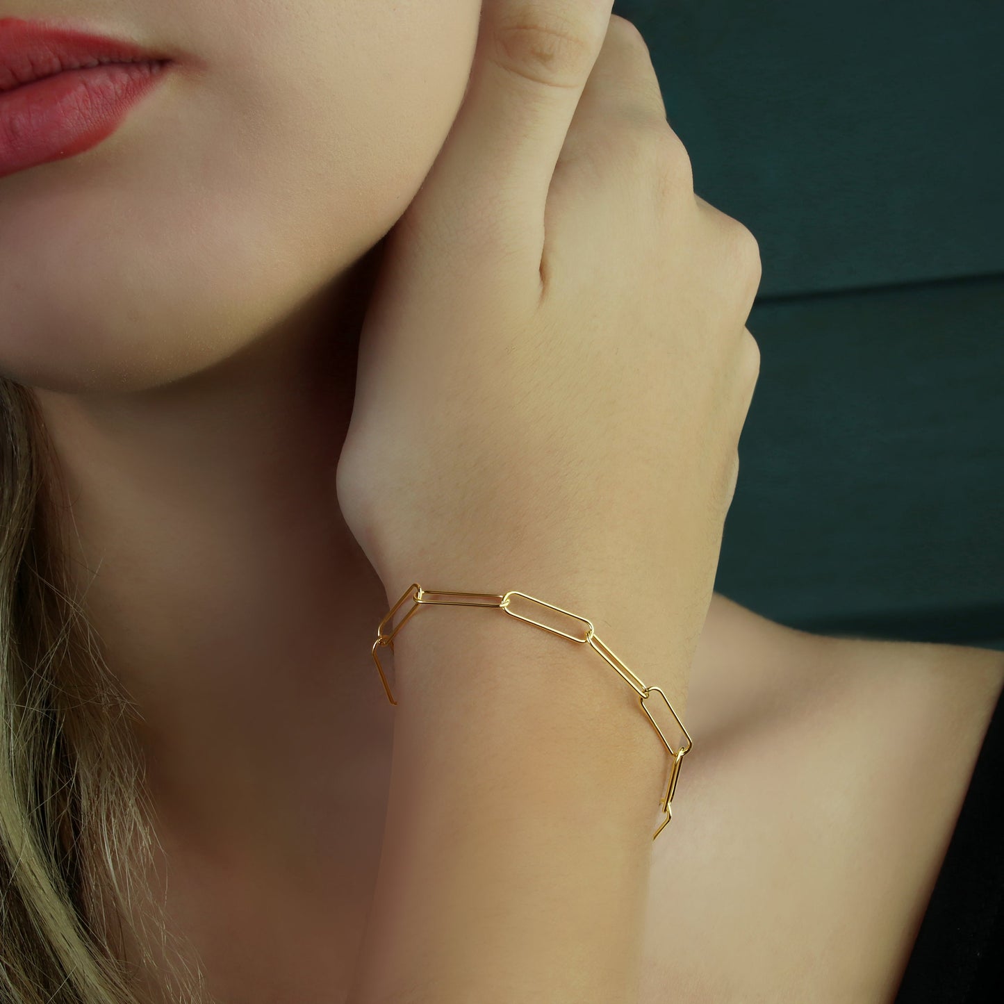 GIOVE MIO Pulsera de Cadena en Plata 925 Bañada en Oro Amarillo de 18Kt. Plata 925 Bañada en Oro 18Kt / Amarillo