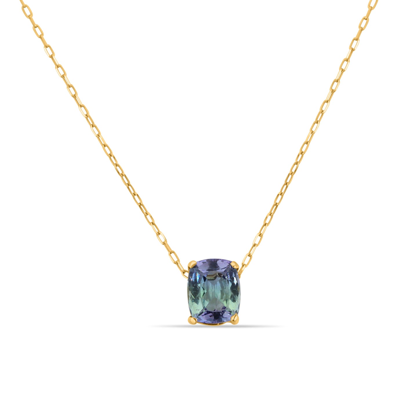 GIOVE MIO Exquisite Sapphire Pendant Necklace, 14k Gold, 45cm, 1.05ct