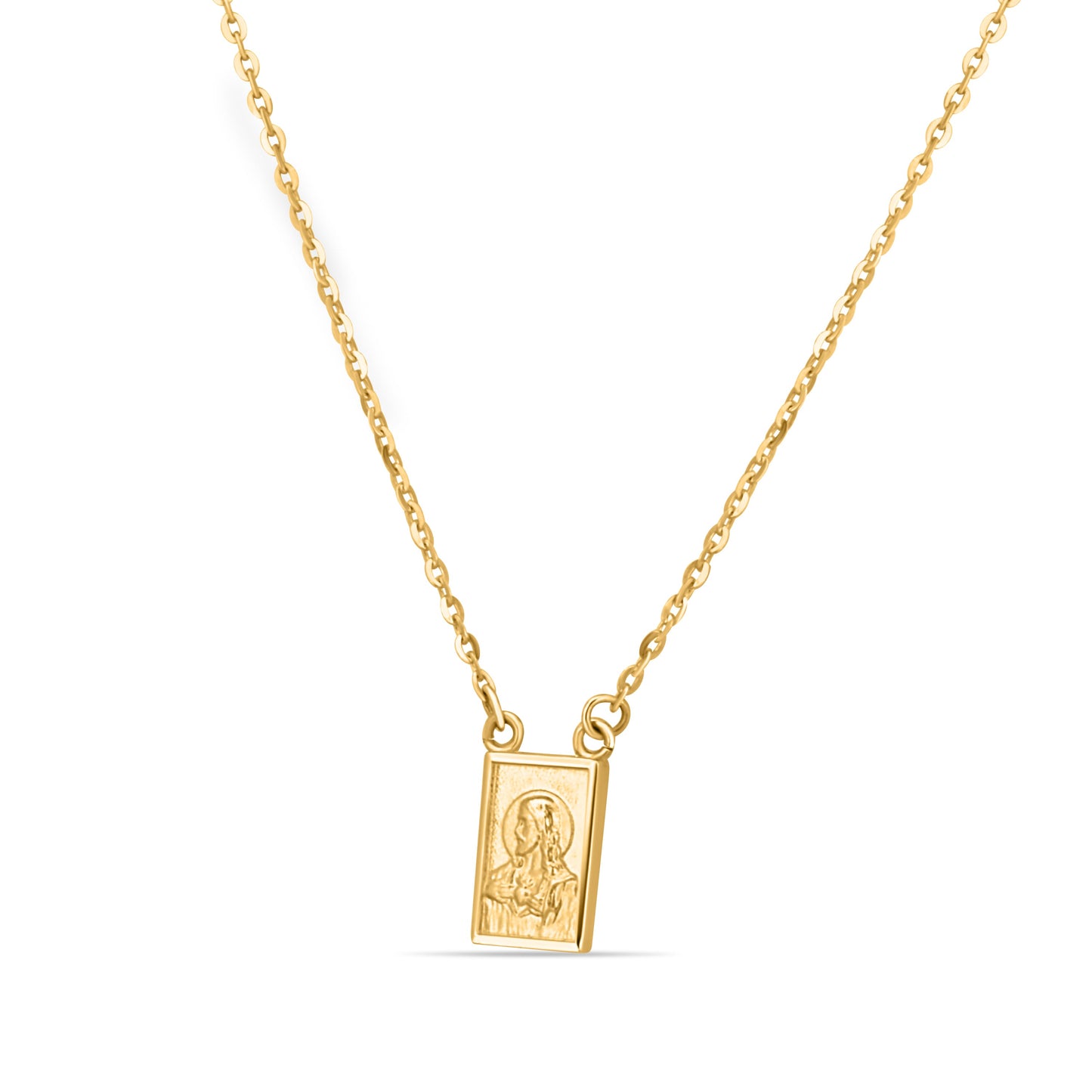 GIOVE MIO Exclusive Pendant Necklace 14kt Yellow Gold 45 CM with Clasp. Carry your faith stylishly!