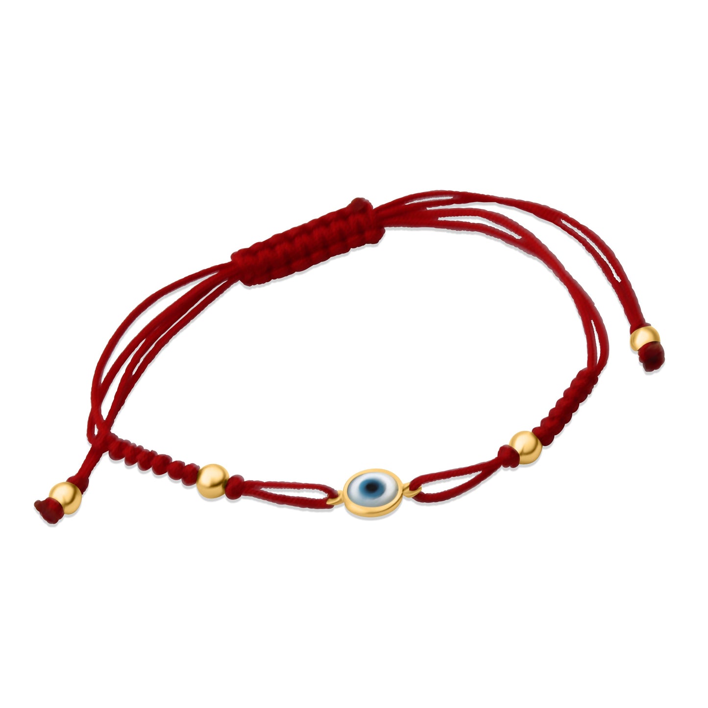 GIOVE MIO Pulsera de Cordon con Ojo Turco en Oro Amarillo de 14Kt. Oro 14Kt / Amarillo / 7MM