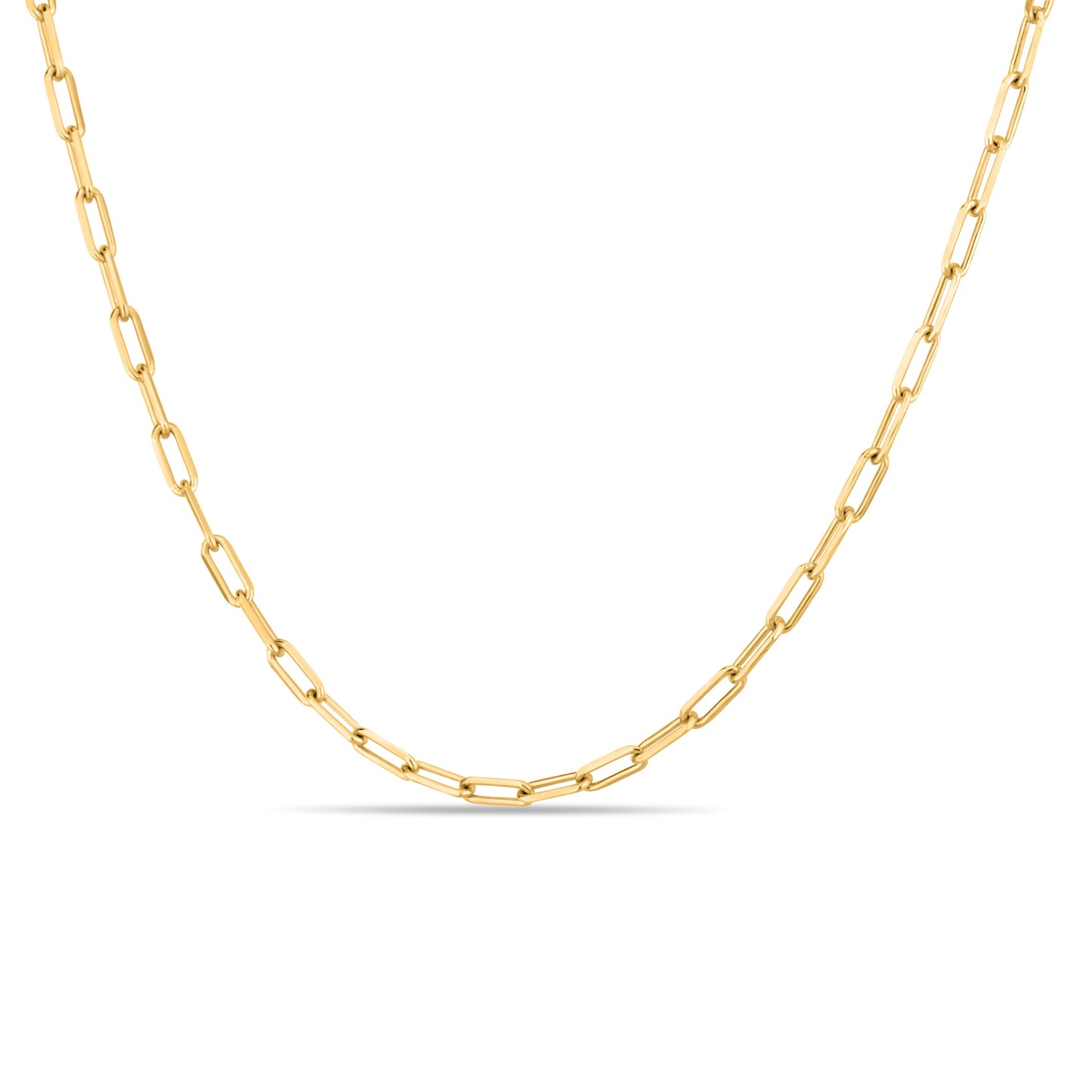 GIOVE MIO 18kt Yellow Gold 2.2 MM Wide 45 CM Length Reasa Clasp Chain. Versatile & elegant jewelry to pair with Pendants & Earrings. Stand out stylishly!