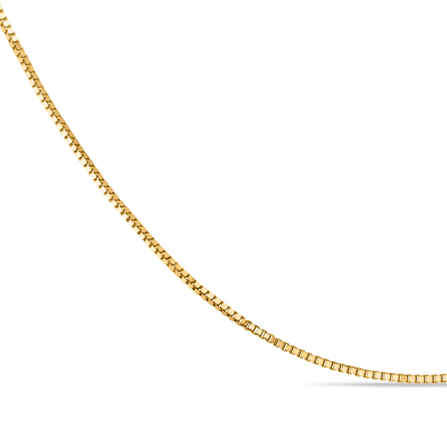 GIOVE MIO 18kt Yellow Gold 0.5 MM WIDE 45 CM Length REASA Clasp Necklace. Elegant piece to pair with your favorite pendant. Shine in style with this exclusive necklace!