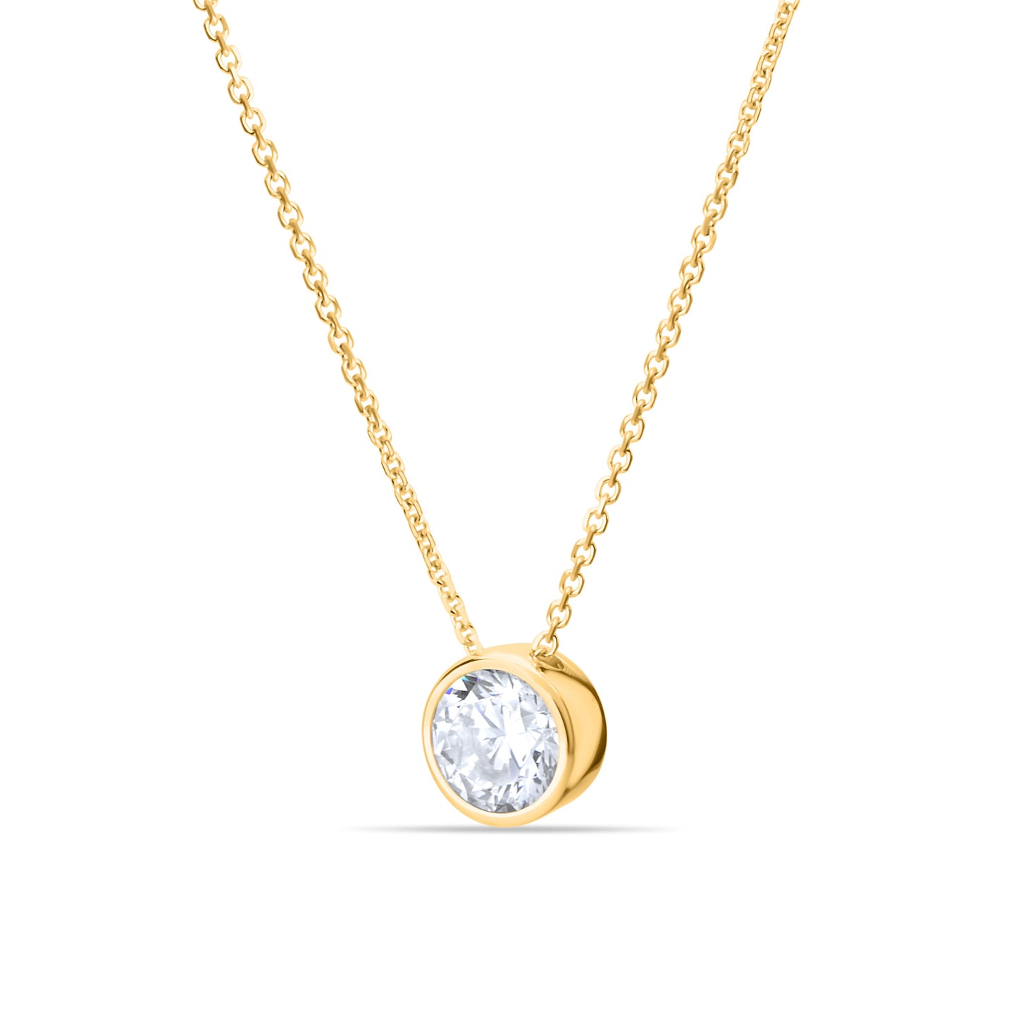GIOVE MIO 18kt Yellow Gold 45CM Chain with Diamond Pendant. Shine Stylishly and Elegantly! Elevate Your Look Today!
