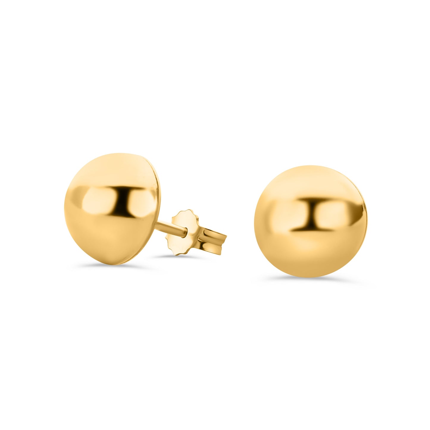 GIOVE MIO Studs de Media Bola en Oro Amarillo de 10Kt. Oro 10Kt / Amarillo / 10MM