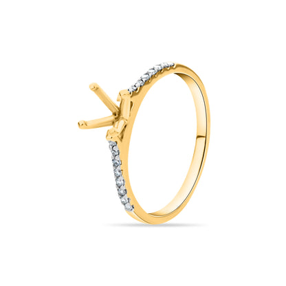 GIOVE MIO Set de Anillos de Compromiso y Matrimonio en Oro Amarillo de 18Kt con Diamante Creado en Laboratorio y Diamantes Naturales. Oro 18Kt / Amarillo