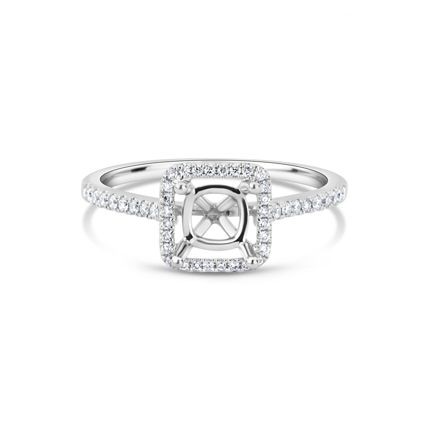 GIOVE MIO Anillo de Compromiso en Oro Blanco de 18Kt con Diamante Creado en Laboratorio y Diamantes Naturales. Oro 18Kt / Blanco