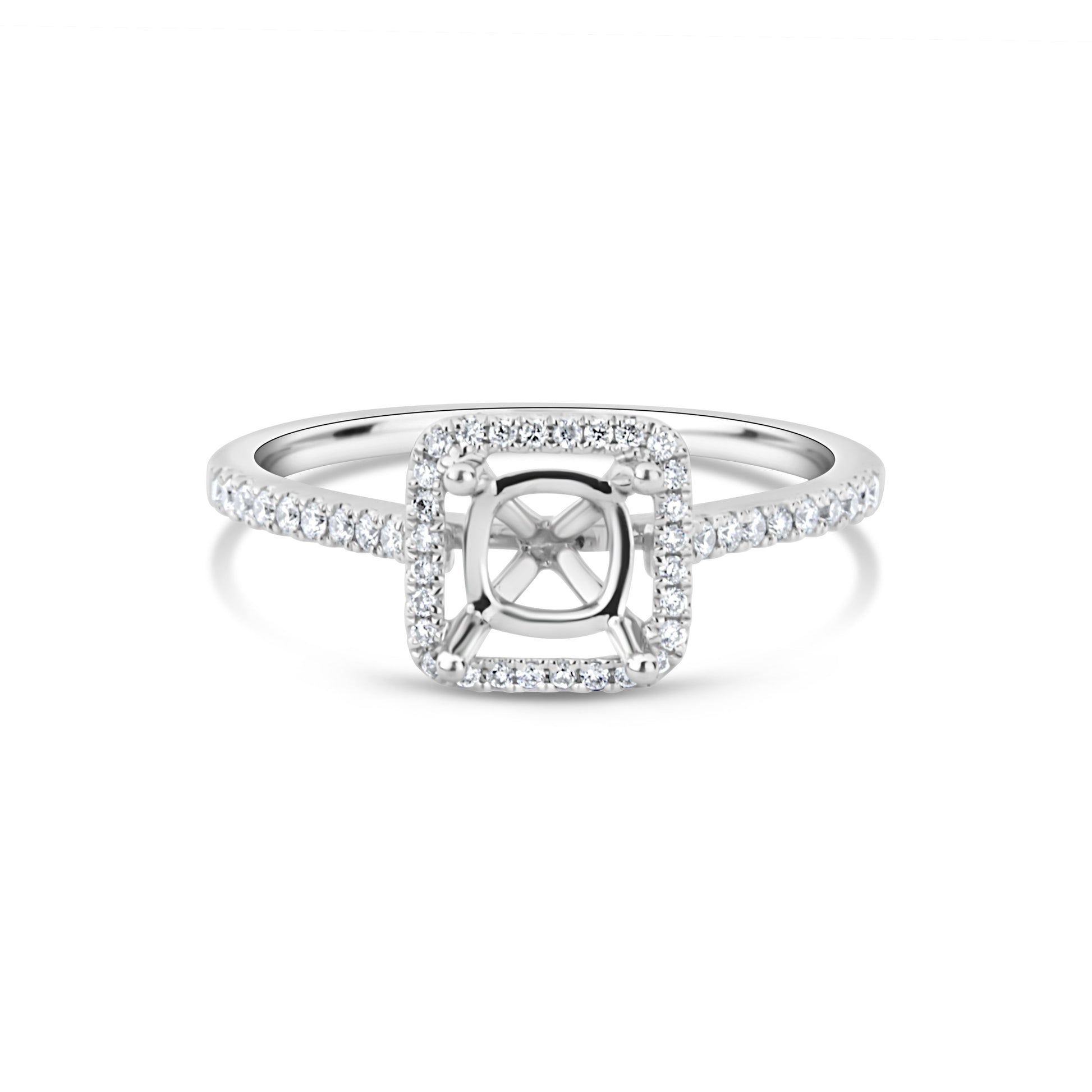 GIOVE MIO Anillo de Compromiso en Oro Blanco de 18Kt con Diamante Creado en Laboratorio y Diamantes Naturales. Oro 18Kt / Blanco