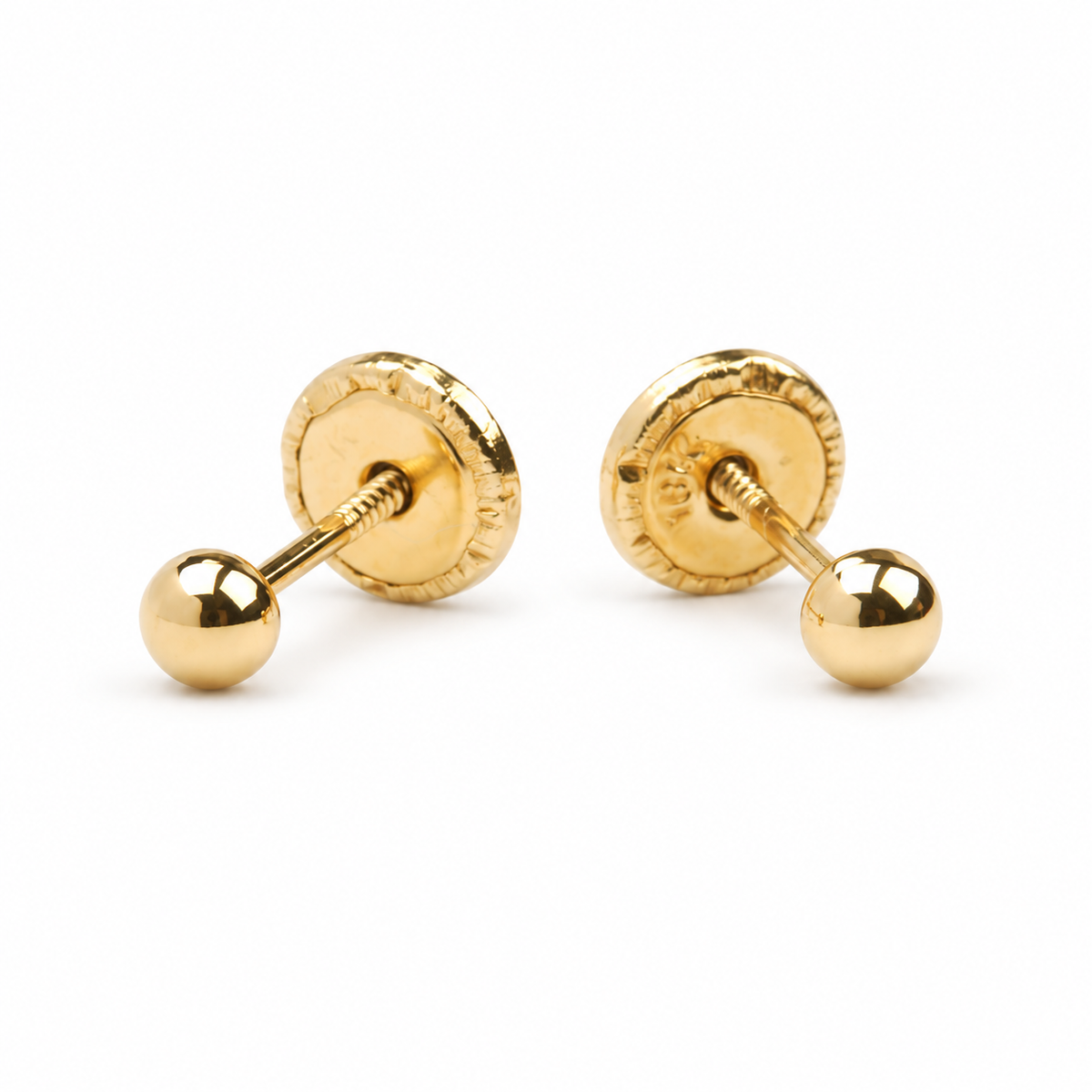 Par de studs de bola en oro amarillo de 18Kt, 00229337