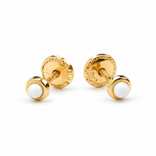 Par de aretes de bebé en oro amarillo, 00229342