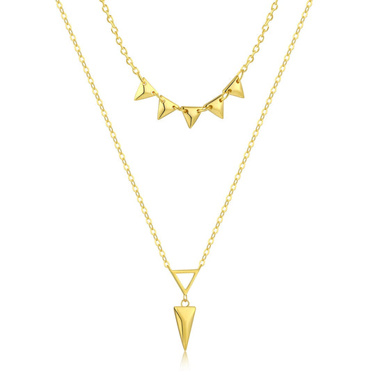 GIOVE MIO Cadena con Dijes Varios en Plata 925 Bañada en Oro Amarillo de 18Kt. Plata 925 Bañada en Oro 18Kt / Amarillo