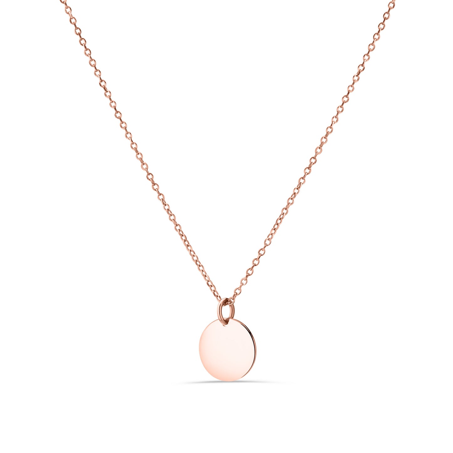 GIOVE MIO Cadena con Dijes Circular en Plata 925 Bañada en Oro Amarillo de 18Kt. Plata 925 Bañada en Oro 18Kt / Rosado / 12MM