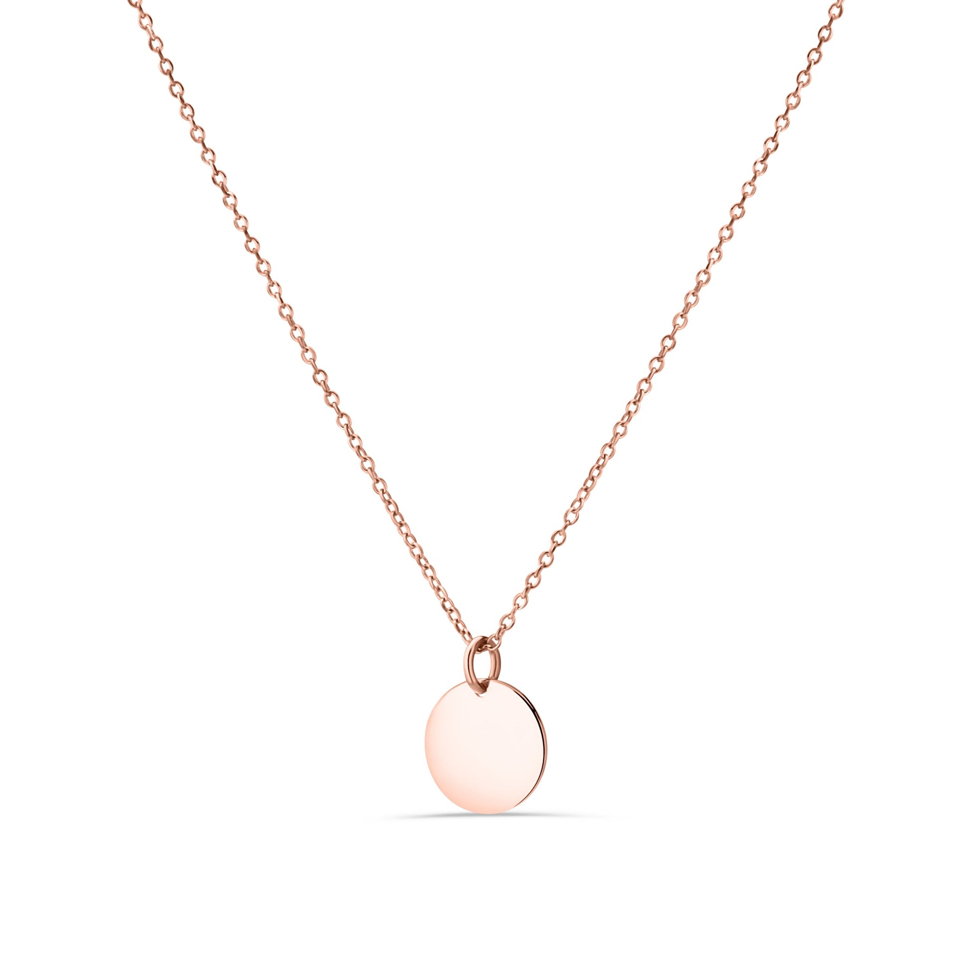 GIOVE MIO Cadena con Dijes Circular en Plata 925 Bañada en Oro Amarillo de 18Kt. Plata 925 Bañada en Oro 18Kt / Rosado / 12MM