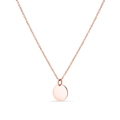 GIOVE MIO Cadena con Dijes Circular en Plata 925 Bañada en Oro Amarillo de 18Kt. Plata 925 Bañada en Oro 18Kt / Rosado / 12MM