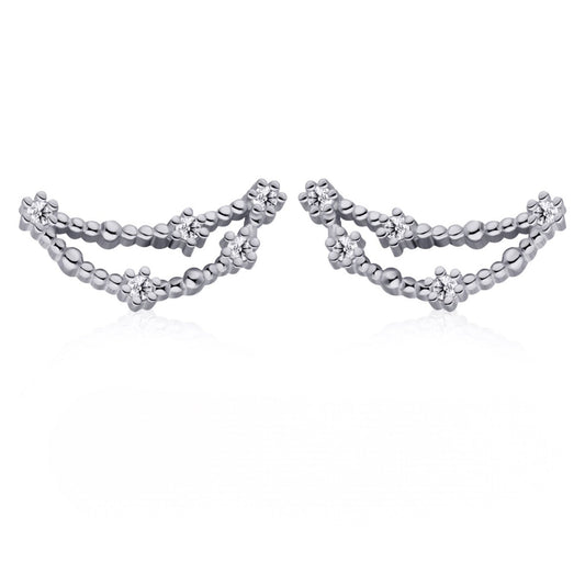 GIOVE MIO Studs Constelacion Capricornio Ag 925 en Plata 925. Plata 925 / #N/A / 3X12MM