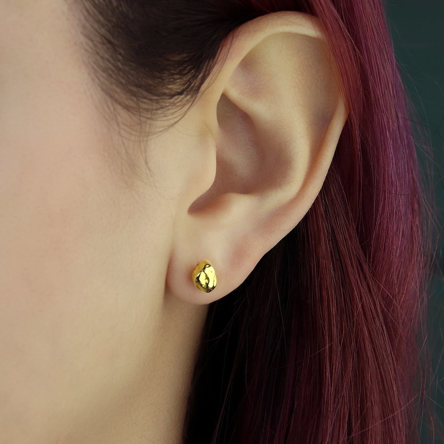 GIOVE MIO Studs Rock en Plata 925 Bañada en Oro Amarillo de 18Kt. Plata 925 Bañada en Oro 18Kt / Amarillo / MINI