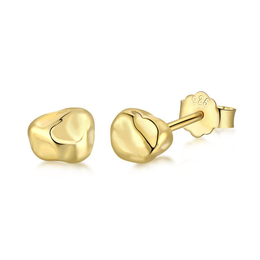 GIOVE MIO Studs Rock en Plata 925 Bañada en Oro Amarillo de 18Kt. Plata 925 Bañada en Oro 18Kt / Amarillo / MINI