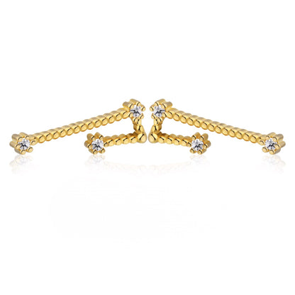 GIOVE MIO Studs Constelacion Tauro Ag 925 Gold Plated en Plata 925 Bañada en Oro Amarillo de 18Kt. Plata 925 Bañada en Oro 18Kt / Amarillo / 4X3MM