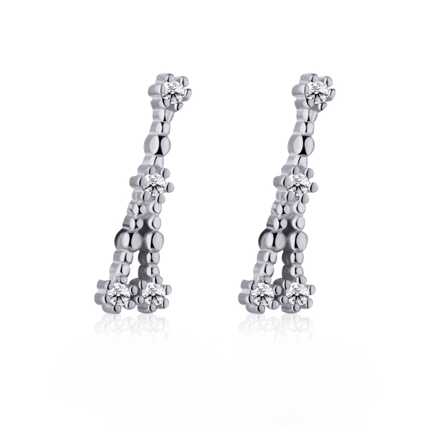 GIOVE MIO Studs Constelacion Cancer Ag 925 en Plata 925. Plata 925 / #N/A / 12X3MM