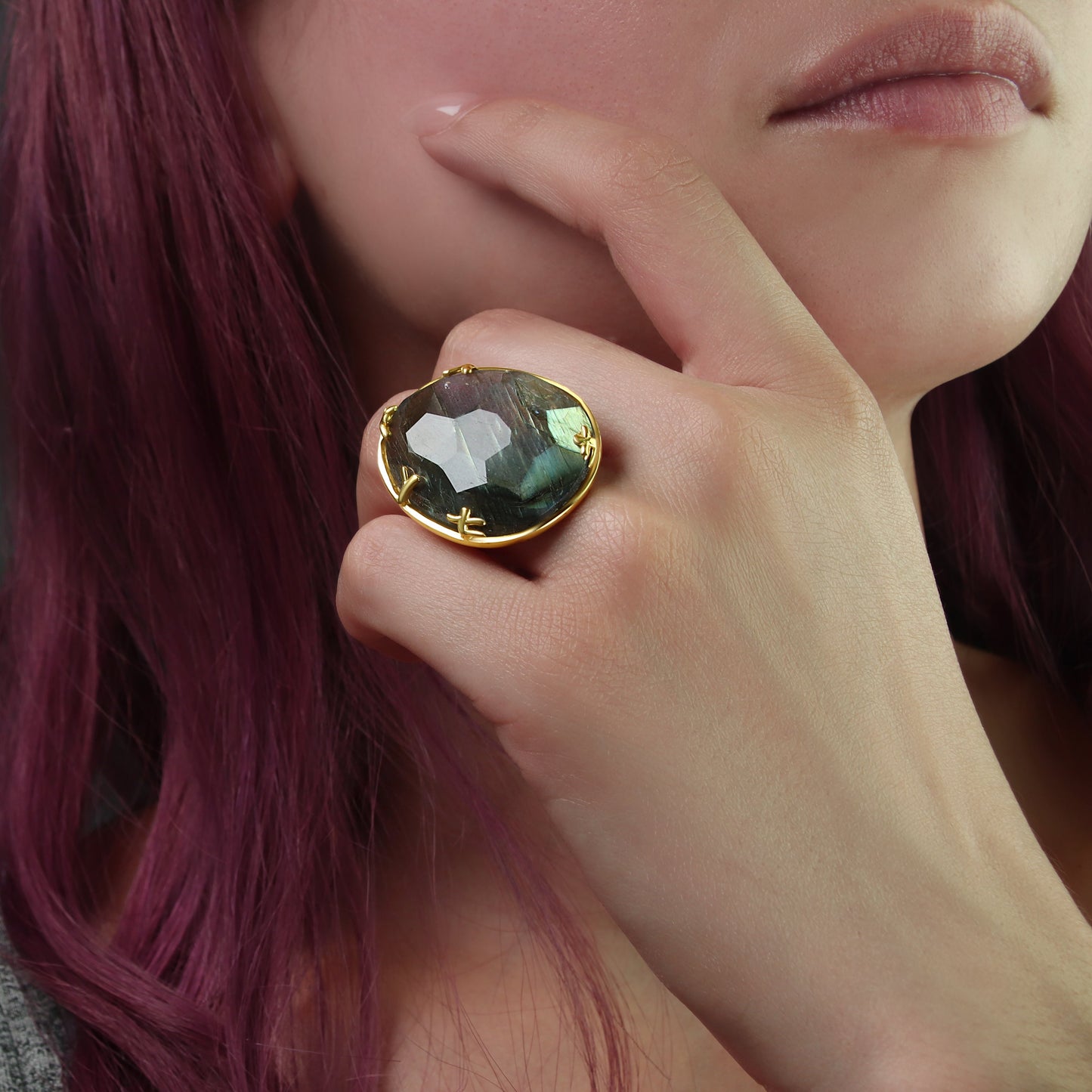 GIOVE MIO Anillo Fashion Chiron en Plata 925 Bañada en Oro Amarillo de 18Kt. Plata 925 Bañada en Oro 18Kt / Amarillo / 33X27MM