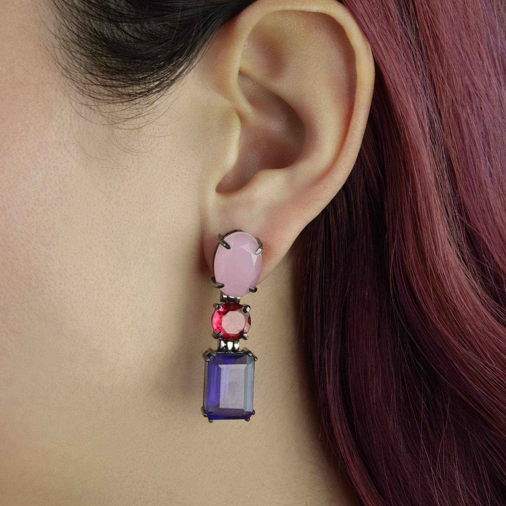 GIOVE MIO Aretes Fashion Moderna en Plata 925 Bañada en Oro Amarillo de 18Kt. Plata 925 Bañada en Oro 18Kt / Amarillo / 11X40MM