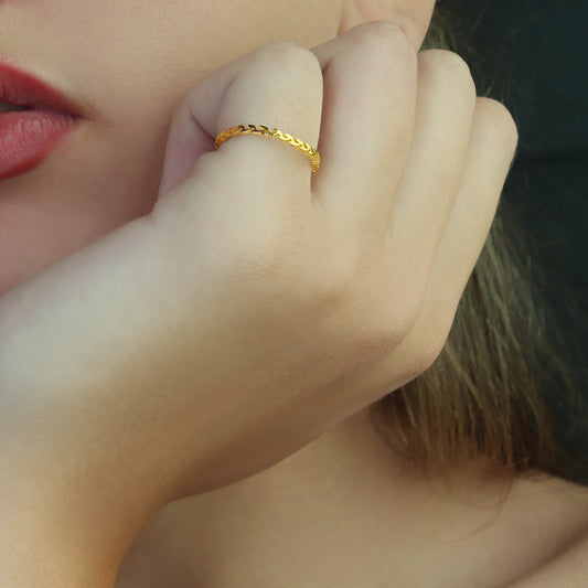 GIOVE MIO 925 YELLOW SILVER RING