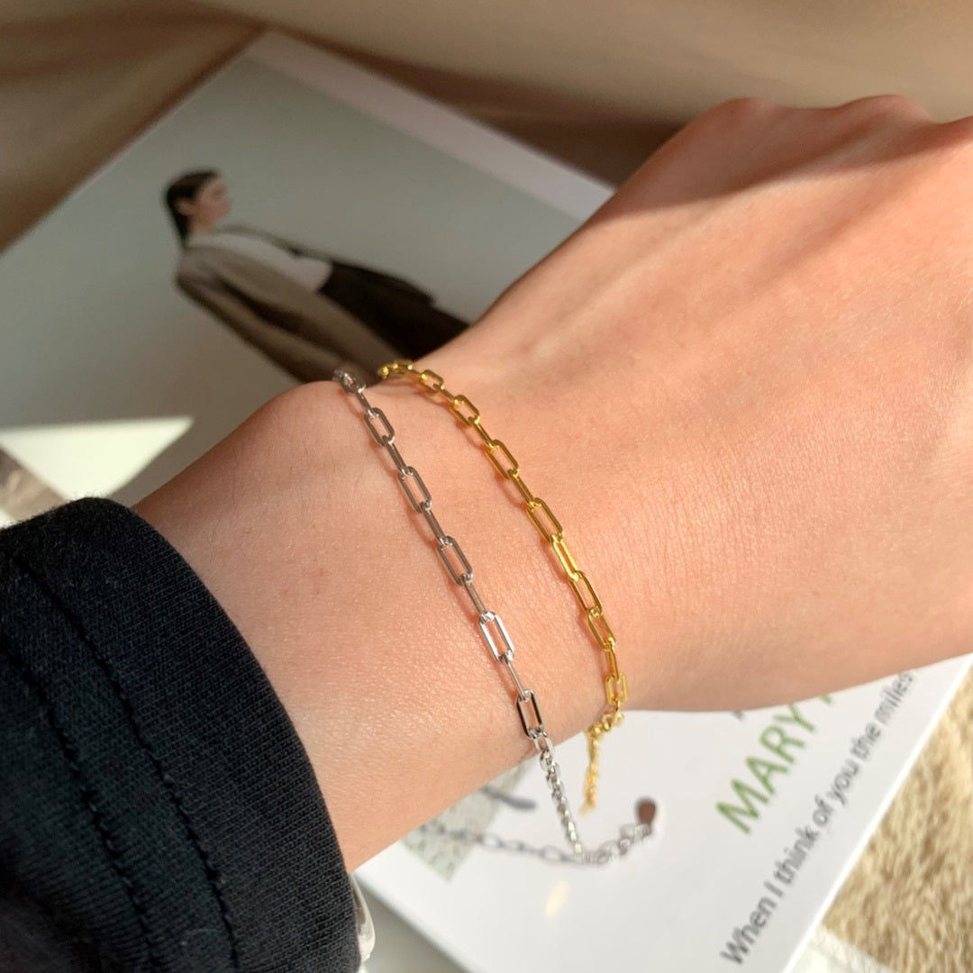 GIOVE MIO Pulsera de Cadena en Plata 925. Plata 925 / Blanco