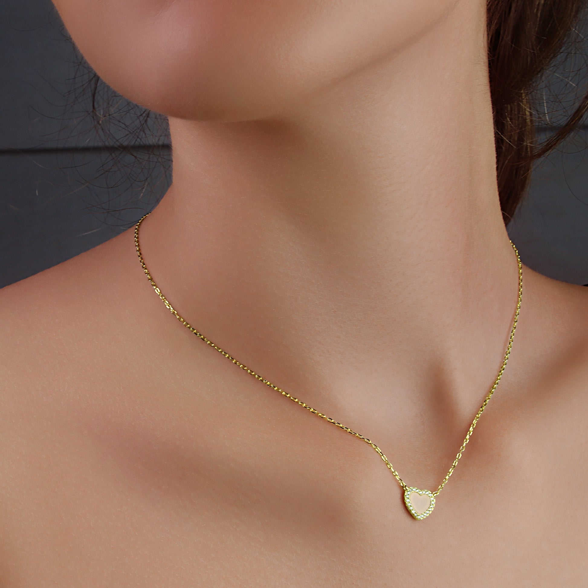 GIOVE MIO Cadena Corazón Cuore Mio Rosa en Plata 925 Bañada en Oro Amarillo de 18Kt. Plata 925 Bañada en Oro 18Kt / Rosado / 9X11MM